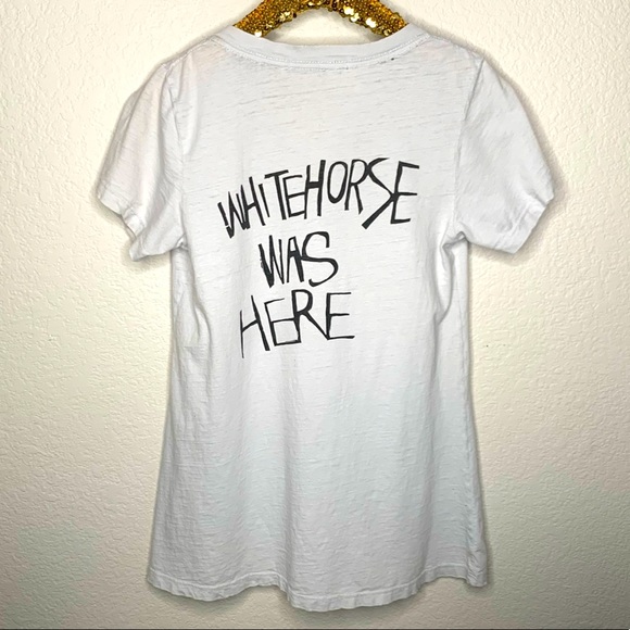 WHITEHORSE Was Here Claw Scratch V Neck Tee Shirt - Picture 2 of 7